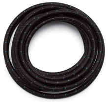 Load image into Gallery viewer, Russell Performance -6 BLK CLOTH HOSE BLUE TRACER 500ft LENGTH