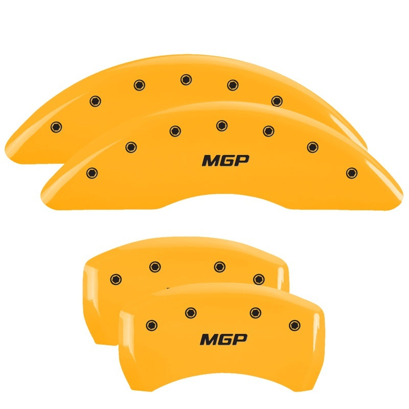 MGP 4 Caliper Covers Engraved Front & Rear MGP Yellow Finish Black Characters 1999 BMW 740i