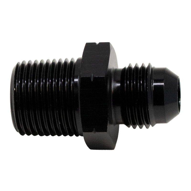 DeatschWerks 6AN Male Flare to 3/8in Male NPT Adapter - Anodized Matte Black