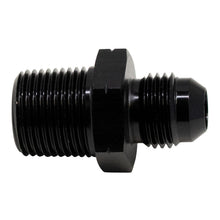 Load image into Gallery viewer, DeatschWerks 6AN Male Flare to 3/8in Male NPT Adapter - Anodized Matte Black