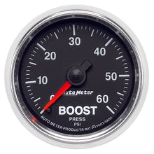 Load image into Gallery viewer, Autometer GS 52mm 0-60 psi Mechanical Boost Gauge
