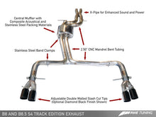 Load image into Gallery viewer, AWE Tuning Audi B8 / B8.5 S4 3.0T Track Edition Exhaust - Chrome Silver Tips (90mm)