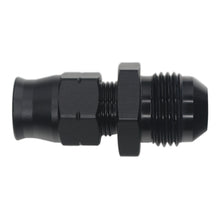 Load image into Gallery viewer, DeatschWerks 8AN Male Flare to 3/8in Hardline Compression Adapter - Anodized Matte Black