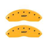 MGP 4 Caliper Covers Engraved Front & Rear MGP Yellow Finish Black Char 2011 Audi A6 Quattro