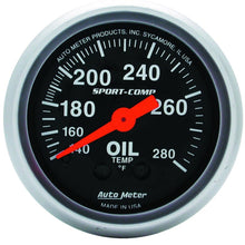 Load image into Gallery viewer, Autometer Sport-Comp 52.4mm 140-280 Deg F Mech Oil Temp Gauge