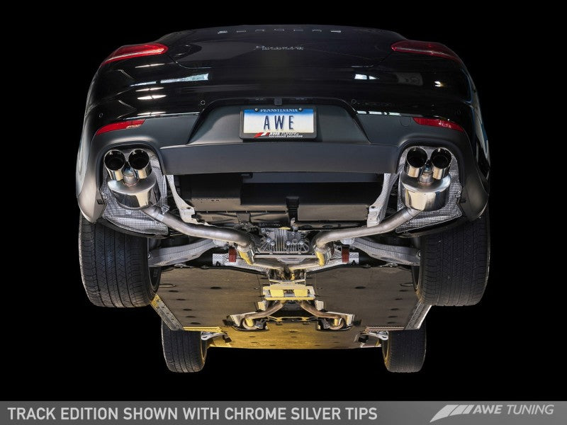 AWE Tuning Panamera 2/4 Track Edition Exhaust (2011-2013) - w/Chrome Silver Tips