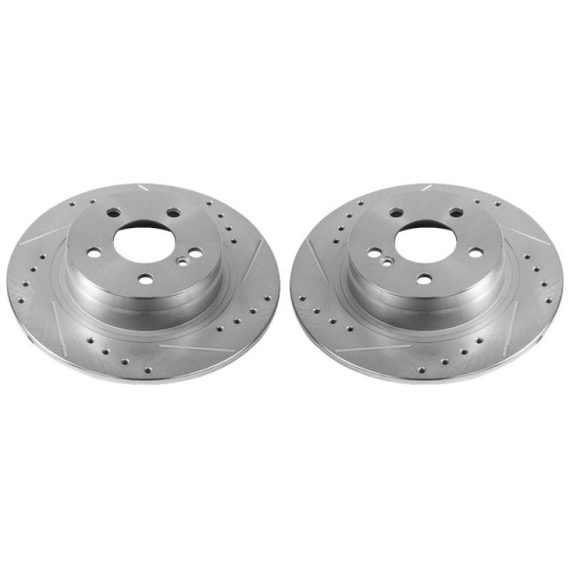 Power Stop 12-16 Mercedes-Benz C250 Rear Evolution Drilled & Slotted Rotors - Pair