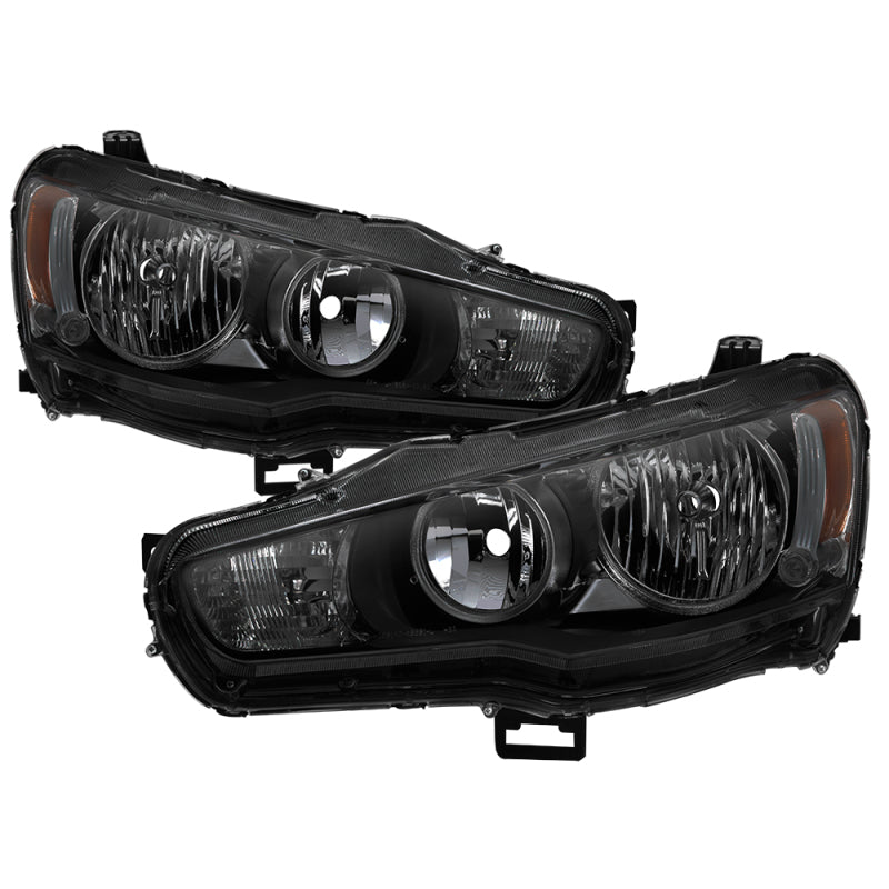 xTune Mitsubishi Lancer 08-15 OE Style Headlights - Black Smoke HD-JH-ML08-AM-BSM