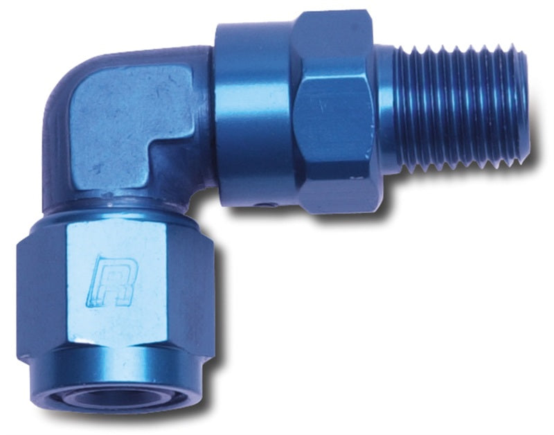 Russell Performance -6 AN 90 Degree Female to Male 1/4in Swivel NPT Fitting