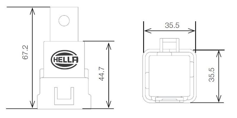 Hella Relay 24V 10/20A Spdt Res Wthr Bkt