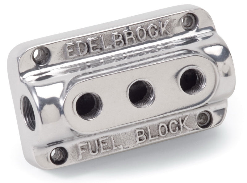 Edelbrock Fuel Block Triple Polished