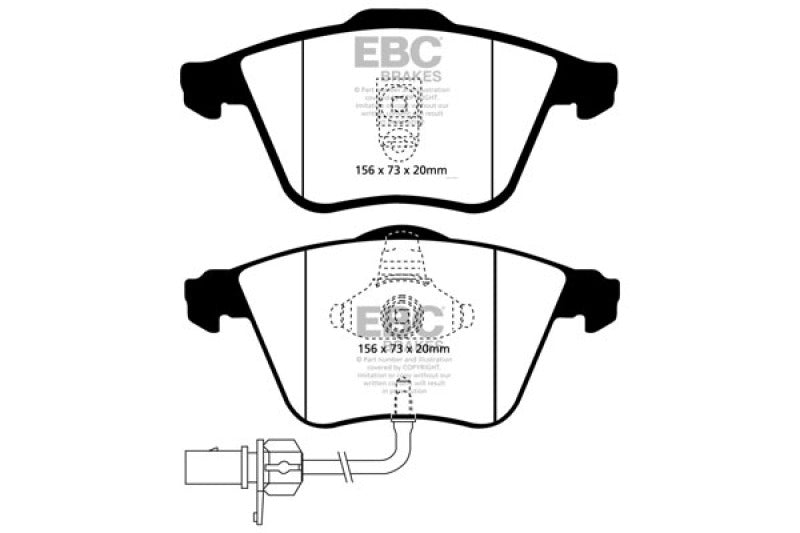 EBC 02-04 Audi A6 Quattro 2.7 Twin Turbo Sedan (4 Pad Set) Yellowstuff Front Brake Pads