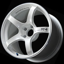 Load image into Gallery viewer, Advan TC4 17x9.0 +63 5-114.3 Racing White Metallic &amp; Ring Wheel