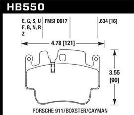 Hawk DTC-80 01-05 Porsche 911 (996) Race Brake Pads