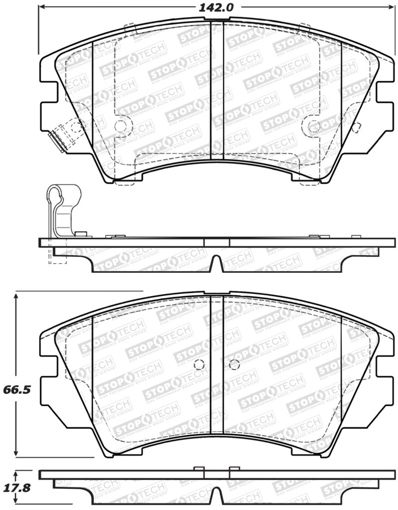 StopTech Street Brake Pads - Rear