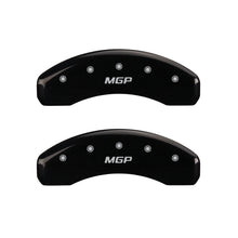 Load image into Gallery viewer, MGP 4 Caliper Covers Engraved Front &amp; Rear MGP Black finish silver ch