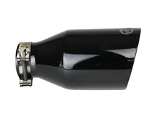 Load image into Gallery viewer, aFe MACH Force-Xp 409 SS Clamp-On Exhaust Tip 2.5in. Inlet / 4.5in. Outlet / 9in. L - Black