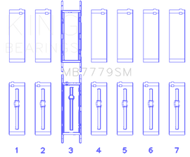 King BMW B58B30A Main Bearing Set