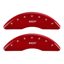 Load image into Gallery viewer, MGP Set of 4 Caliper Covers, Engraved Front and Rear: Red Powder Coat Finish, Silver Characters.