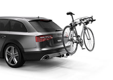 Load image into Gallery viewer, Thule Helium Pro 3 - Hanging Hitch Bike Rack w/HitchSwitch Tilt-Down (Up to 3 Bikes) - Silver