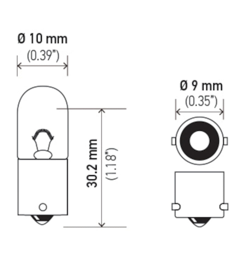 Hella Bulb 1893 12V 5W BA9s T3.25