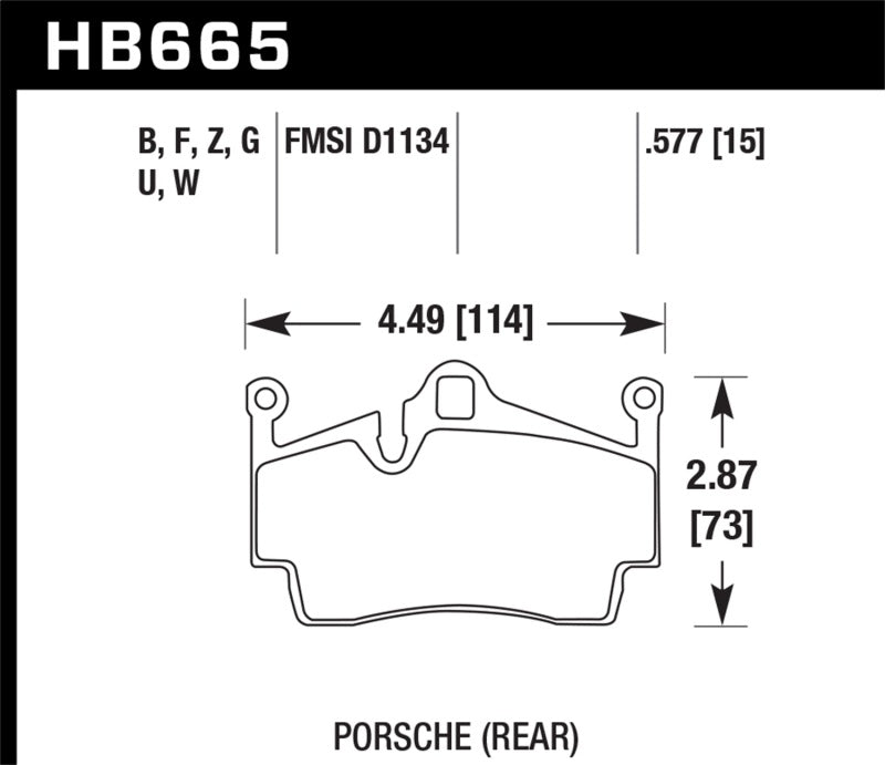 Hawk 05-14 Porsche Boxter/07-14 Cayman DTC-30 Rear Brake Pads