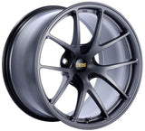 BBS RI-A 18x10.5 5x114.3 ET18 Matte Graphite Wheel -82mm PFS/Clip Required