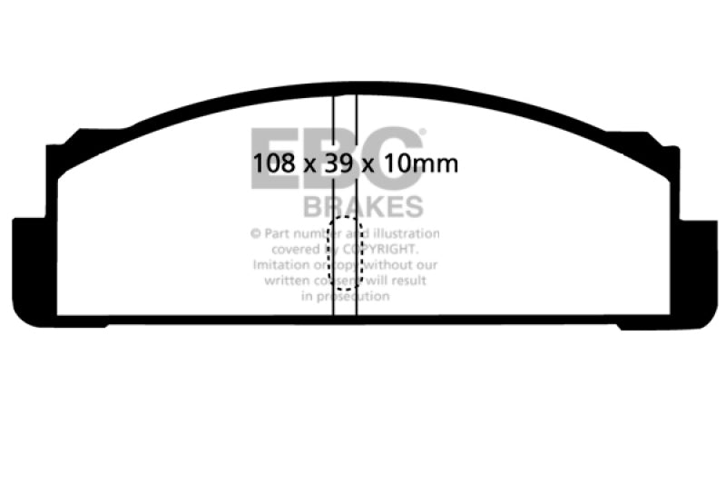 EBC 68-83 Fiat 124 1.6 Yellowstuff Rear Brake Pads