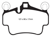 Load image into Gallery viewer, EBC 07-08 Porsche 911 (997) (Cast Iron Rotor only) 3.6 Carrera 2 Yellowstuff Front Brake Pads