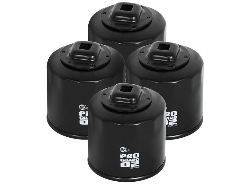 aFe Pro GUARD D2 Oil Filter 02-17 Nissan Cars L4/  04-17 Subaru Cars H4 (4 Pack)