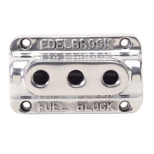 Load image into Gallery viewer, Edelbrock Fuel Block Triple Polished