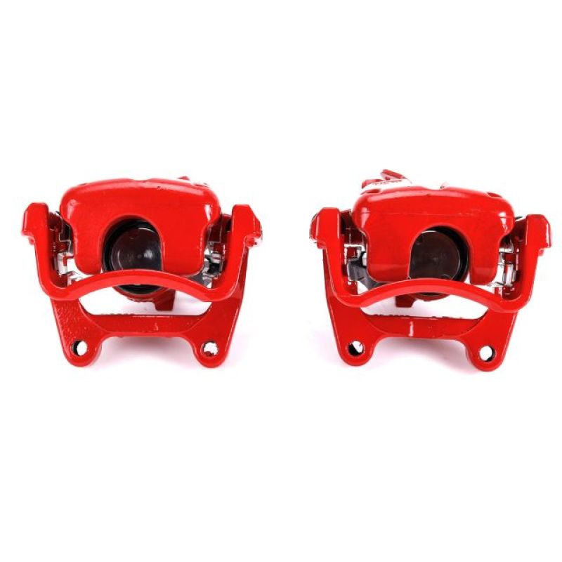 Power Stop 06-08 Audi A3 Rear Red Calipers w/Brackets - Pair