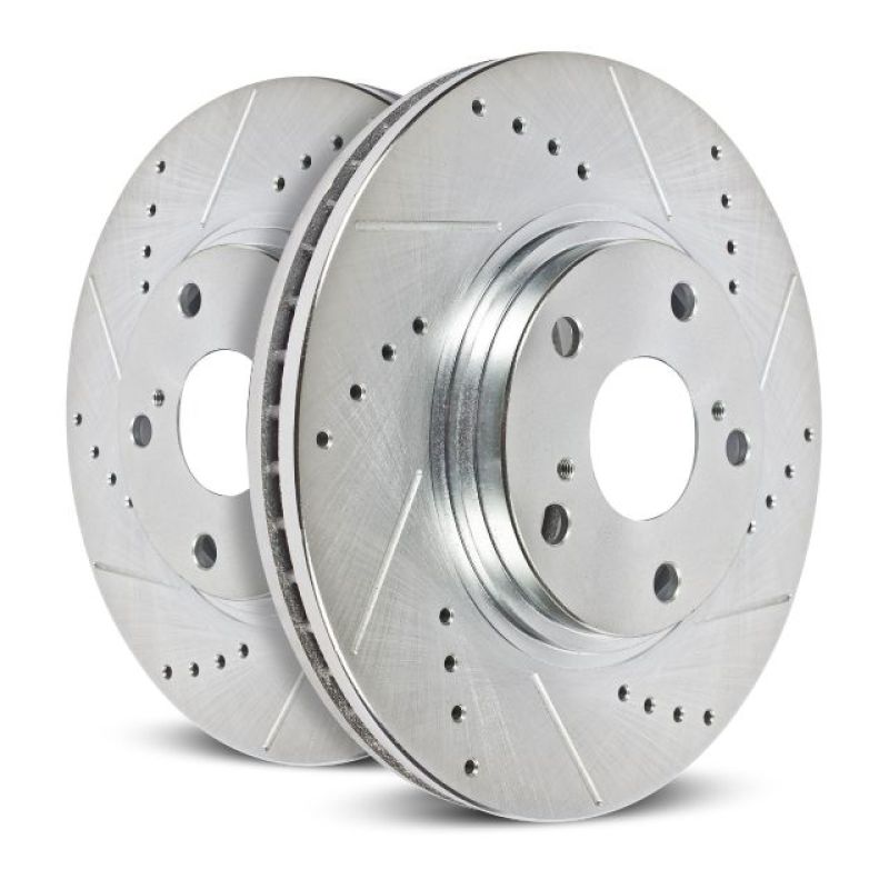 Power Stop 99-10 Saab 9-5 Rear Evolution Drilled & Slotted Rotors - Pair