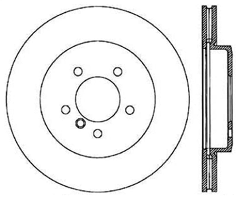 StopTech 2001-2005 BMW 330Ci / 330i / 330xi Front Left Cyro Slotted Rotor