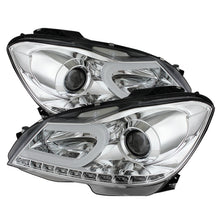 Load image into Gallery viewer, Spyder Mercedes Benz W204 C-Class 12-13 Projector Halogen Model- DRL Chrm PRO-YD-MBW20412-DRL-C