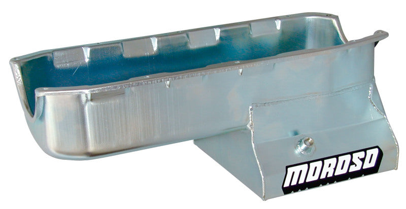 Moroso Pre-85 Chevrolet Small Block (w/Driver Side Dipstick) Wet Sump 7qt 8.25in Steel Oil Pan