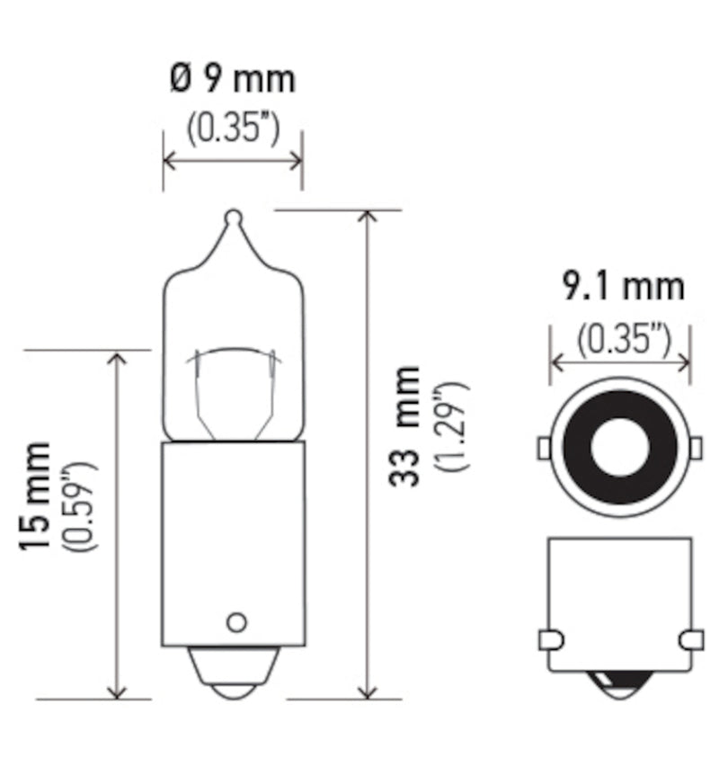 Hella Bulb H20W 12V 20W Ba9S T275