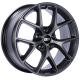 BBS SR 17x7.5 5x100 ET48 Satin Grey Wheel -70mm PFS/Clip Required