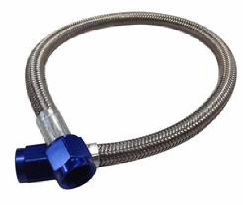 Fragola -4AN Hose Assembly Straight x Straight 96in Blue Nuts Nitrous Supply Line (8 Feet)