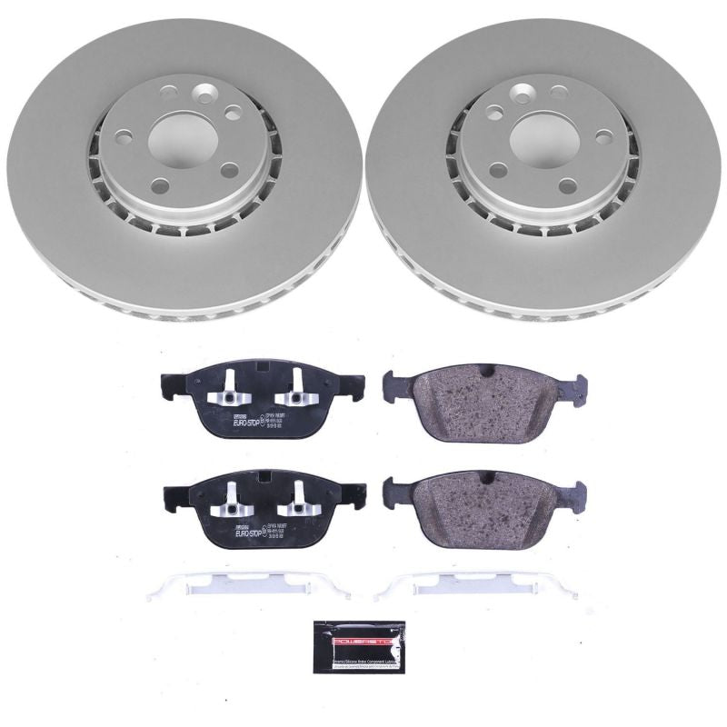 Power Stop 10-15 Volvo XC60 Front Euro-Stop Brake Kit