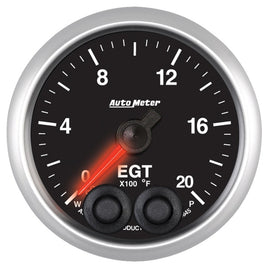 Autometer Elite 52mm 0-2000 Deg F Full Sweep Electronic Exhuast Gas Temperature Gauge