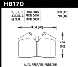 Hawk 1999 Ferrari F355 Front ER-1 Brake Pads