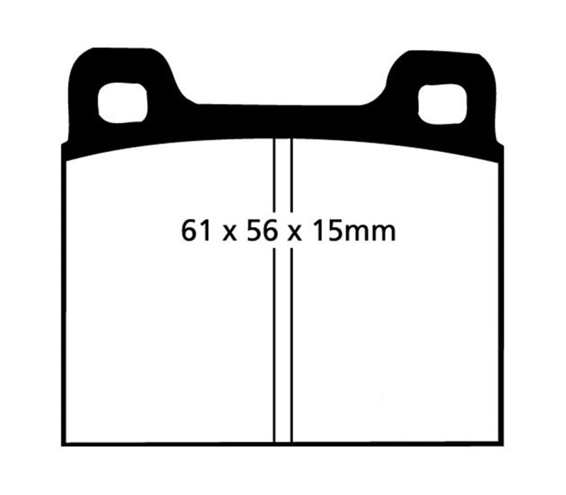 EBC 64-69 Porsche 911 2.0 (M Caliper) (Solid front rotor) Bluestuff Front Brake Pads