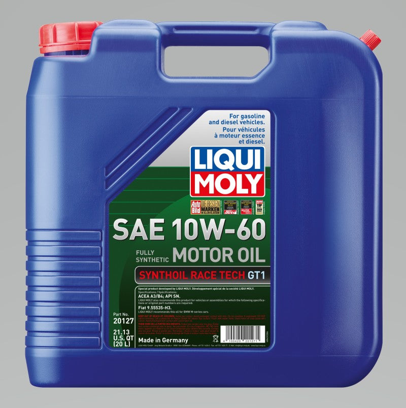 LIQUI MOLY 20L Synthoil Race Tech GT1 Motor Oil SAE 10W60