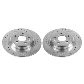 Power Stop 11-15 Volvo S60 Rear Evolution Drilled & Slotted Rotors - Pair