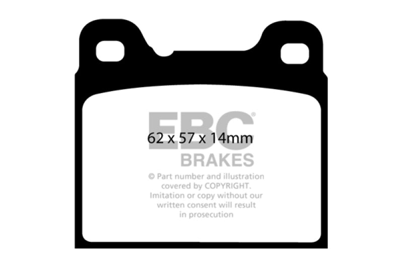 EBC 91-93 Volvo 740 2.3 (ABS) (Girling) Yellowstuff Rear Brake Pads