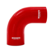 Load image into Gallery viewer, Mishimoto Silicone Reducer Coupler 90 Degree 3.5in to 4in - Red