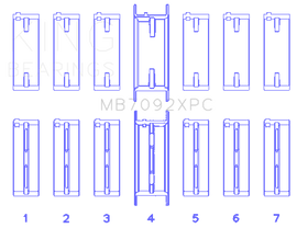 King Nissan RB26DETT 24V (Size STDX) Coated Performance Main Bearing Set