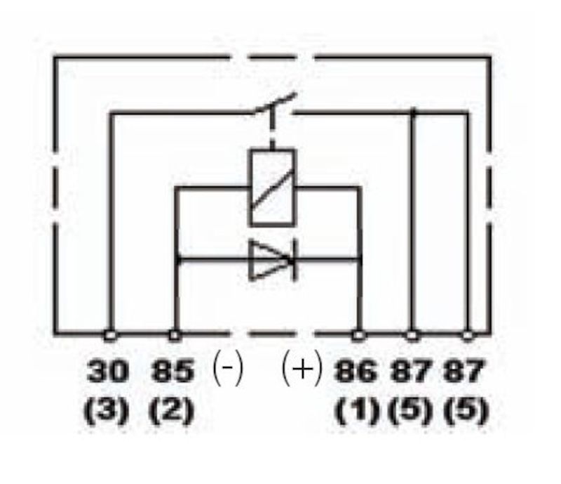 Hella RELAY MINI ISO 5P 12V SPST D87 DIO BKT