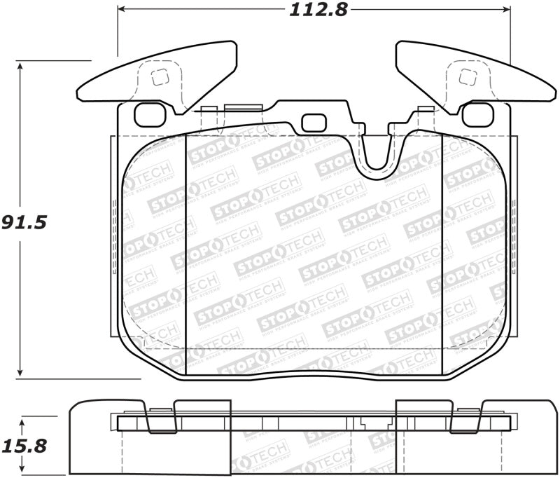 StopTech Performance 14-18 BMW i8 Sport Performance Front Brake Pads